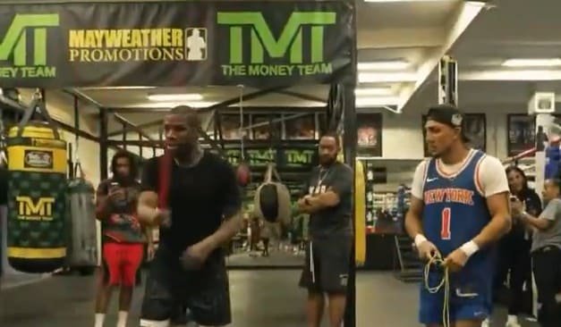 Mayweather and Teofimo Lopez training together, what is Lopez aiming to do next