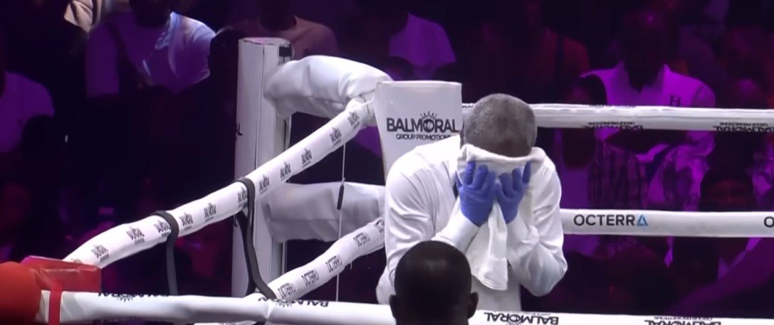 boxing match stopped by tear gas
